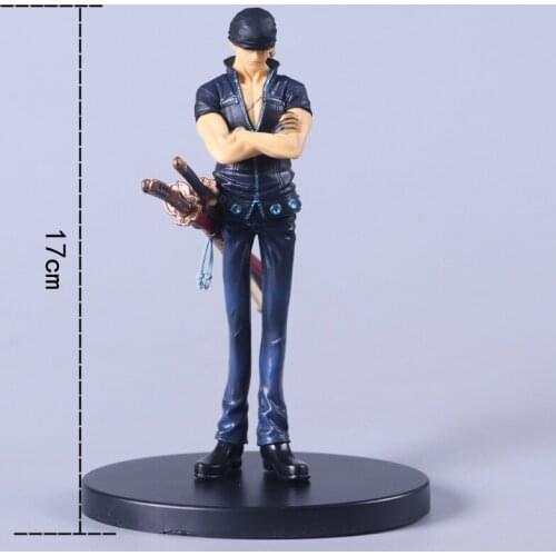 17cm Roronoa Zoro pvc action figure 2048 new one piece black Zoro action figure doll kids model toys collection gift brinquedos