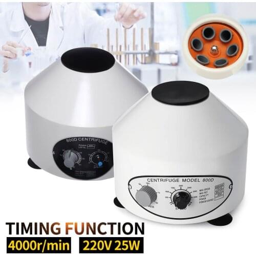 4000rpm Timing Function Electric Laboratory Centrifuge Medical Practice Machine prp Isolate Serum With 6Pcs 20ml Centrifuge Tube