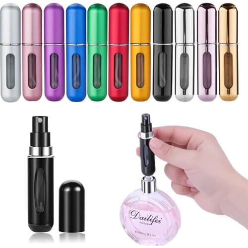 MUBTF - 5ml Portable Mini Refillable Perfume Bottle With Spray Scent Pump Empty Cosmetic Containers Spray Atomizer Bottle