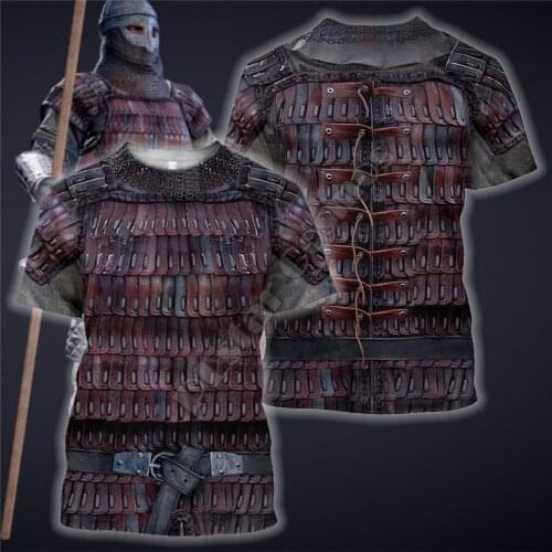 3D All Over Printed Vikings Armor Tops women for men Summer Casual Tees Short Sleeve T-shirts Cosplay Costumes 02