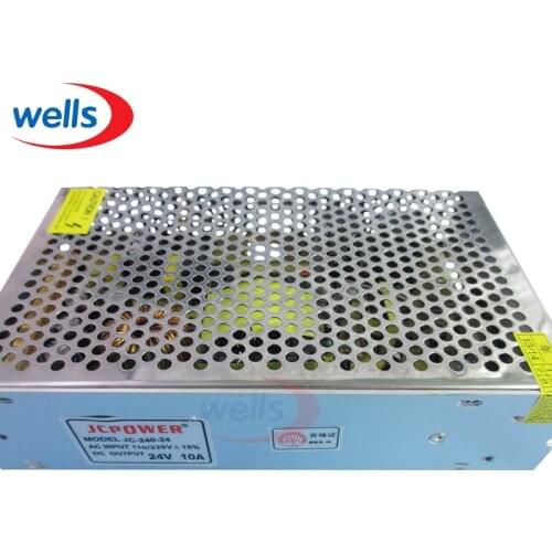 New AC to DC 24V 10A 240W Regulated Switching Power Converter Supply Silver