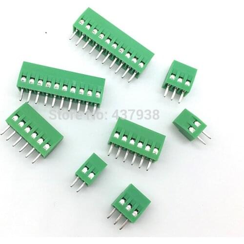 10pcs KF128 2.54mm PCB Mini Screw Terminal Block KF128-2.54 2P 3P 4P 5P 6P 7P 8P 9P 10P 12P 14P 16P Splice Terminal