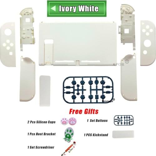 For Nintendo Switch Console Joy con Ivory White Housing Shell Case Replacement Parts DIY Shell joycon For NS switch Joystick