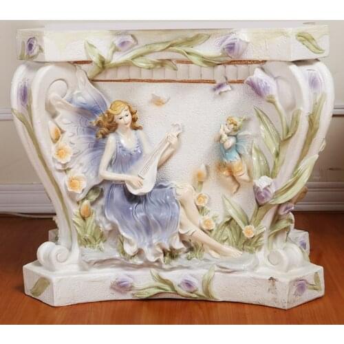 European Rome creative TV cabinet decoration room column flowerpot base Wedding Birthday Gift resin crafts