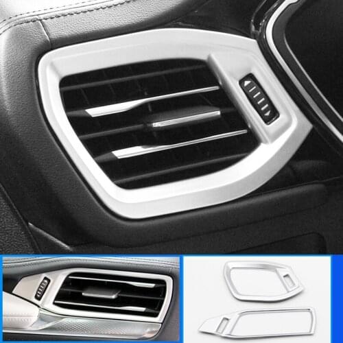 ABS Matte/Carbon fiber Color Interior Air Condition Vent Outlet Cover Accessories 2pcs for Ford Kuga Escape 2020 Left Hand Only
