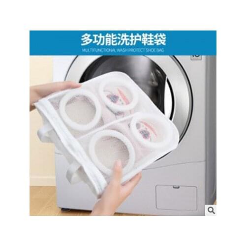 Multifunctional Portable Lazy Shoe Washing Bag Underwear Bra Socks Shoes Drying Tool Mesh Laundry Bag Protection Storage Bag