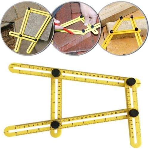 Multi Angle Measuring Ruler Folding Positioning Ruler Protractor Activity Four-fold Ruler With Metric Inch Scale Professional D