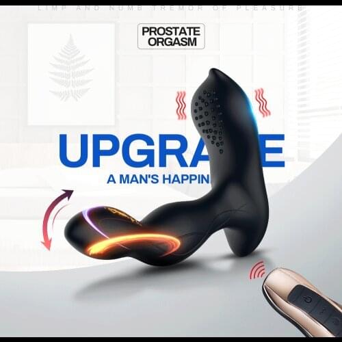 Powerful USB 7 Speed Heating Remote Control Sex Toys for Men Masturbator Vibrating Prostate Massager Anal Plug Delay Ejaculation