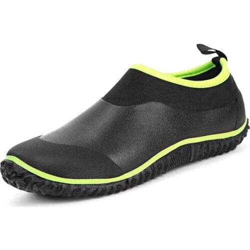 Mens and Womens Fashion Short-Cut Rubber Rain Boots Car Wash Shoes Slip on Rain Shoes