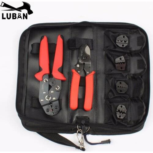 Crimping Tool Set/kit DN-K02C with cable cutter,crimping plier replaceable crimping die sets/jaws,terminal hand tools,crimpers