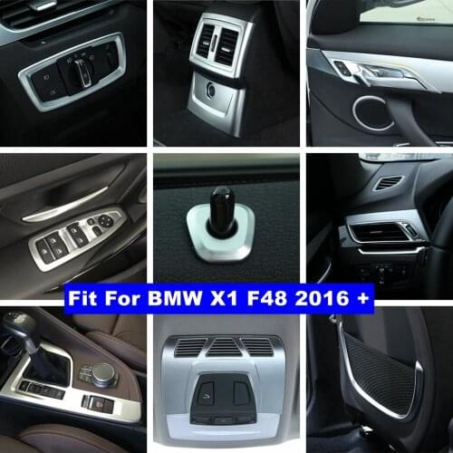 Matte Interior Refit Kit Door Speaker / Air AC / Handle Bowl / Gearbox Panel Cover Trim For BMW X1 F48 2016 - 2021 Accessories