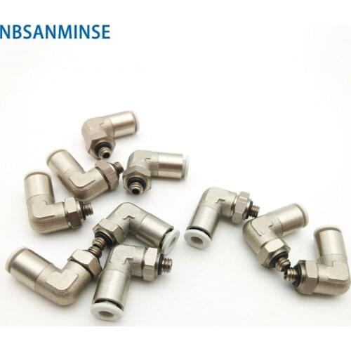 NBSANMINSE 10Pcs/Lot PLP M5 1/8 1/4 3/8 1/2 Brass Fitting Plastic Sleeve Push - In Pneumatic Pipe Fitting High Quality for air