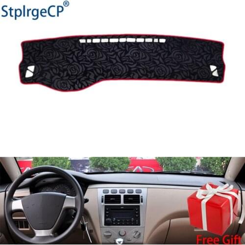 Rose Pattern Non-slip Car Dashboard Cover Dash Mat Pad DashMat ANti-UV Car Sticker for CHERY A5 cowin 3 2006-2009 Car Styling