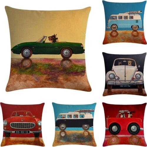 New Style Cartoon Dog Pillowcase Decorative Cushion For Sofa DIY Printed Pillow Chair Car Cushion Fashion Home Decoration
