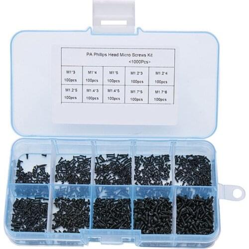 Phillips Head Micro Screws Round Head Self-Tapping Electronic Mini Screws Kit