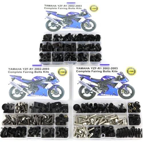 Fit For Yamaha YZF-R1 R1 2002 2003 Motorcycle Full Fairing Bolts Kit Bodywork Screw Fairing Clips Steel Kit Set