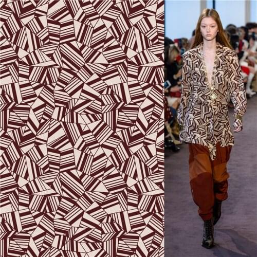 Polyester satin dress fabric fragment stitching pattern digital printing customization skirt printed cloth thin patchwork 062