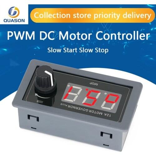 ZK-MGP Adjustable Speed PWM DC Motor Controller 5-30v 12A 360W 6V 12V 24V Slow Start Slow Stop Module
