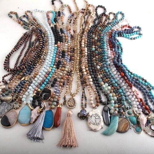 RH Wholesale 20pc Mix Color Necklace Fashion Boho Jewelry For Women Bohemian necklaces Gift