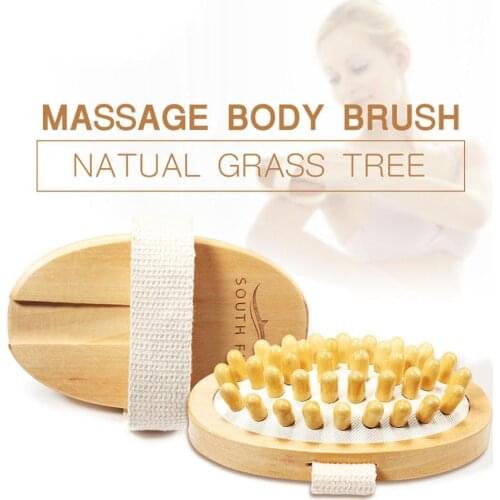 Hair Styling Soft Natural Bristle SPA Brush Wooden Bath Shower Bristle Brush SPA Body Brush