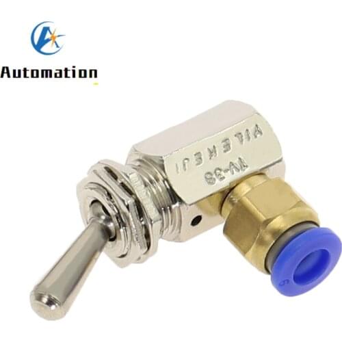 TV-3S Metal Toggles Switch 5mm Thread 2 Position 3 Way Mechanical Air Pneumatic Valve