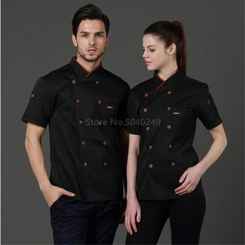 Chef Uniform Jacket Women Men Cooking Clothes Restaurant Kitchen Food Service Catering Chef Work Wear Double Breasted Breathable