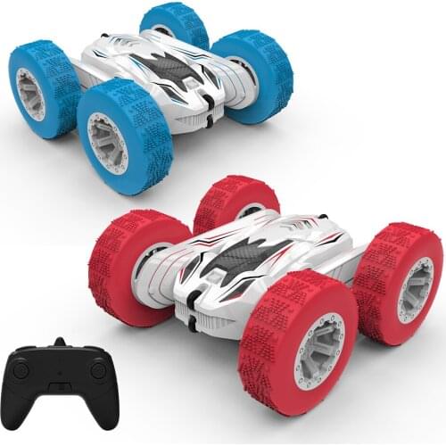 X-013AStunt Car 2.4G Double-Sided Standing 360 Tornrdo Degree Flip Drift Car Rock Crawler Roll Car Kids RC Cars Toys Funny Car