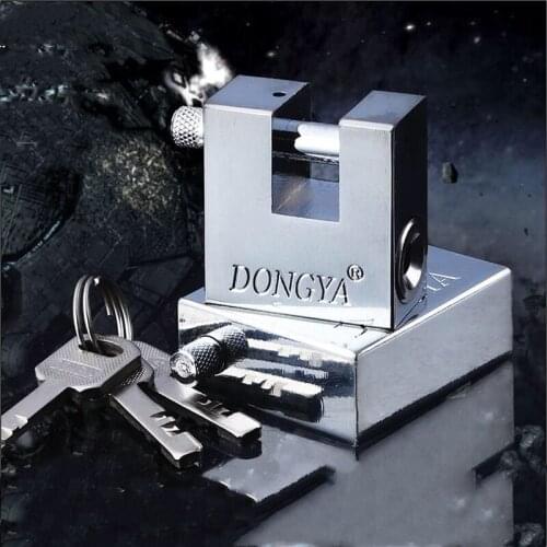 Rectangular Lock Through Opening Padlock Cross Opening Small Lock Head Waterproof Rust Proof Anti-theft Lock Through Unlocking