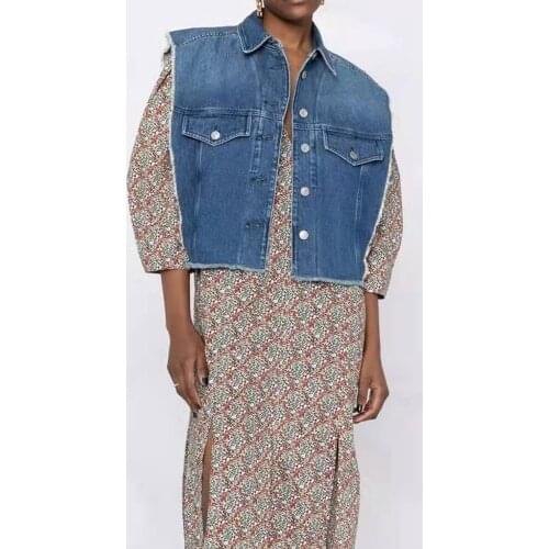 Женские джинсовые жилеты ZHUOLIN China At AliExpress