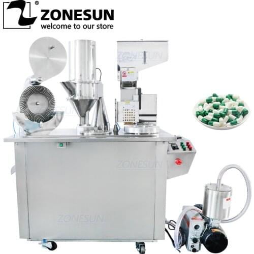 ZONESUN Gelatin Njp Commerical Herbal Espresso Medical Nespresso Semi Automatic Capsule Filling Machine For Powder