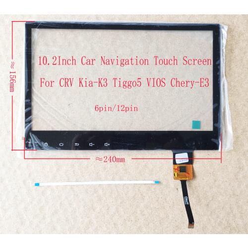 10.2 Inch Universal Capacitive Touch Screen Digitizer239*156mm For Radio K3 CRV VIOS GT911/928 6Pin