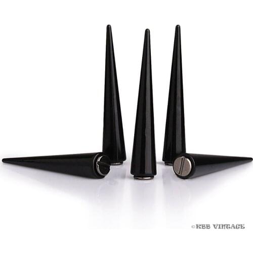 10pc Metal Punk Spikes Gothic Cone Stud Screwback Giant 2.2'' Black