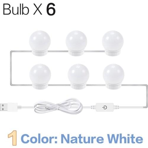 12V USB LED Makeup Wall Lamp Light Beauty 2 6 10 Bulbs Kit For Dressing Table Stepless Dimmable Hollywood Vanity Mirror Light