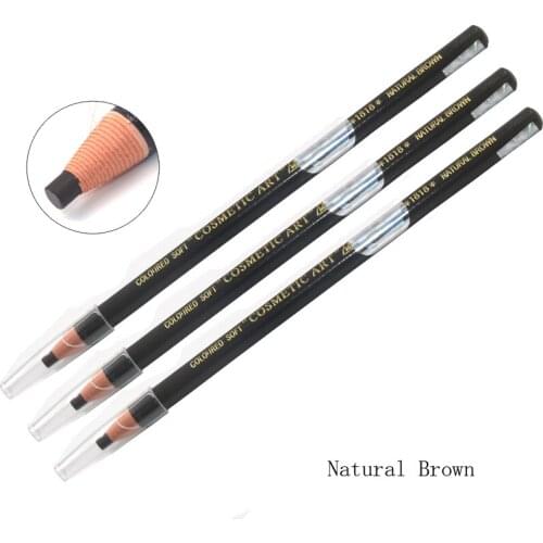3pcs natural brown Permanent Makeup Eyebrow Tattoo Supplies Line Design Pencil Positioning Eyebrow Pencil Waterproof