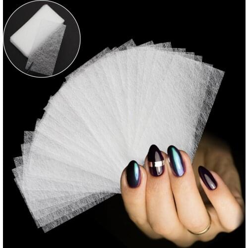 30pcs/lot Non-woven Silk Fiber Fiberglass Extension Building UV Gel Varnish Repair Broken Nails Access DIY Extended Fiber Sheet