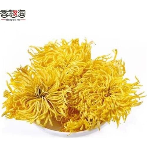Yellow Chrysanthemum Pressed Flowers Naturally Dried Flower For Chinese New Year DIY Party 5pcs
