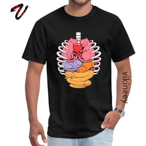 Anatomicat Cat Skeleton Funny T Shirt Anatomia Anatomy Medicine Alien O Neck Male T-shirts Pure Cotton Camisas Cat Print Men