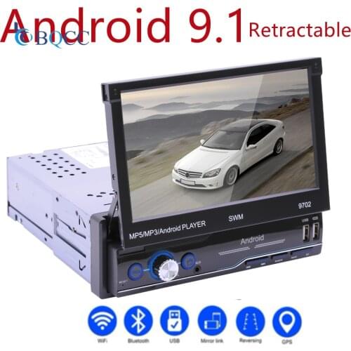 Autoradio 1 din Car Radio Android 10.1 GPS 7 inch HD Touch Screen Car Multimedia Player Mirror Link Support Rear View Camera