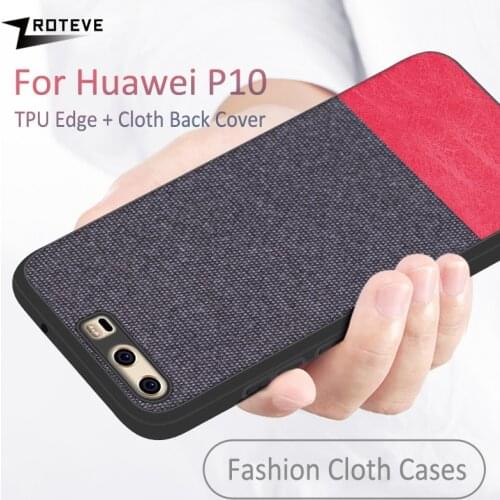 Case For Huawei P10 Soft TPU Edge Canvas Back Cover Fashion Cloths Fabric Cover For Huawei P10Plus P10 Plus Phone Case