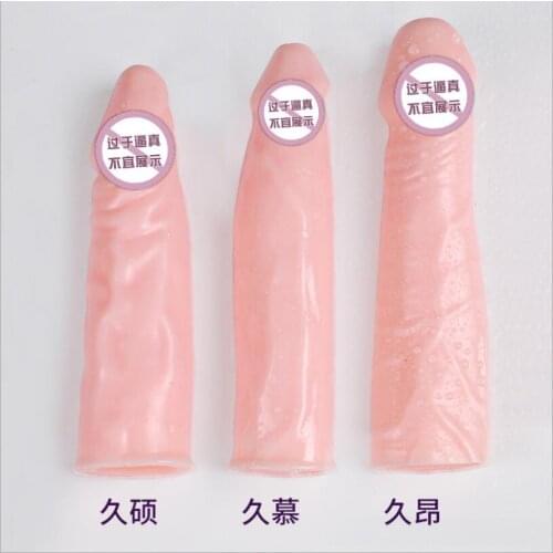 Delay Penis Extend Condoms Sex products penis sleeve case cover cock ring soft dildo sheath condom sex toy for man S0569