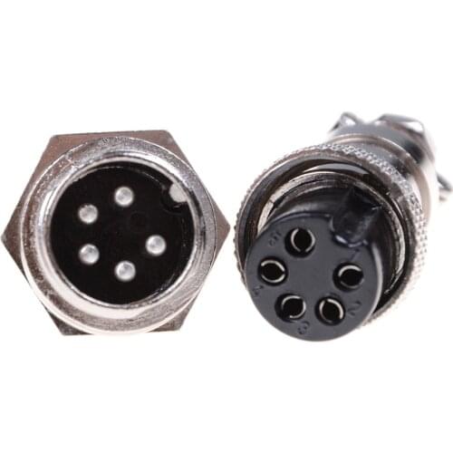 Circular Aviation Connector Socket Plug 1Pair GX16 2/3//5/6/7/8 Pin 16MM Male & Female Wire Panel Connector