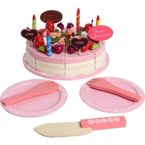 Childrens Kitchen Simulation Toy Wooden Simulation Fruit Cake Model Set Childrens Toy Realistic Model Toy Childrens Birthday