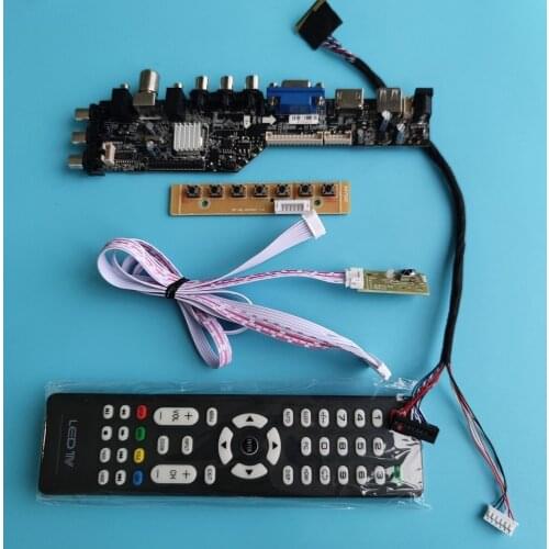 For B156RW01 1600x900 DVB-T DVB-T2 remote board driver LED USB HDMI-compatible panel monitor controller digital VGA AV TV