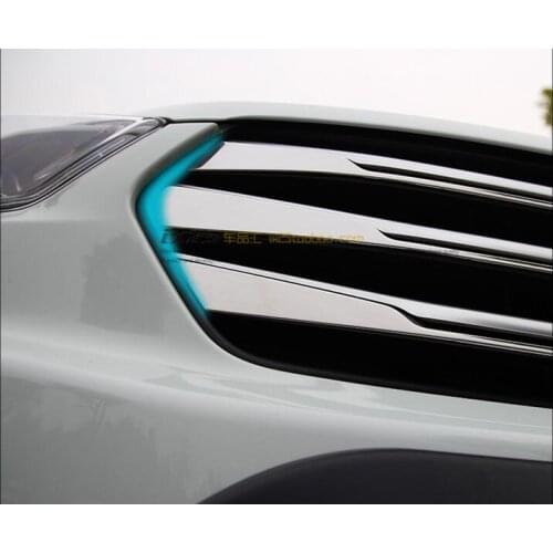 For Hyundai Creta ix25 Racing Grille Cover trim decoration Stainless steel car chrome styling front grille products accessory