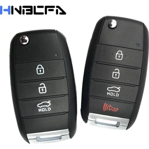For KIA Soul Carens Sportage K2 K5 Sorento Replacement Smart Remote Flip Key Fob Case 3/4 Buttons Entry Case Fob