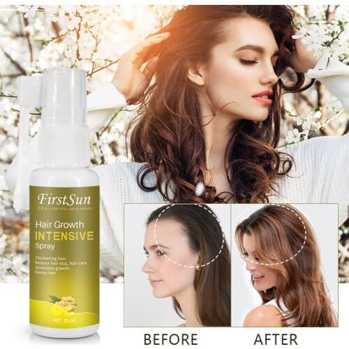 FirstSun Hair Growth Spray for Fast Hair Growth Liquid Spray Tonic Anti Hair Loss Prevent Baldness Nourish Hair Roots Regrowth