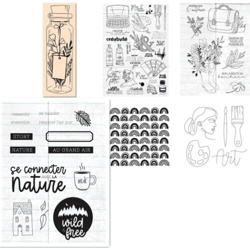 French cutting die Mask Stencil clear stamp /Seal for DIY scrapbooking/photo album Decorative clear stamp sheets C1088