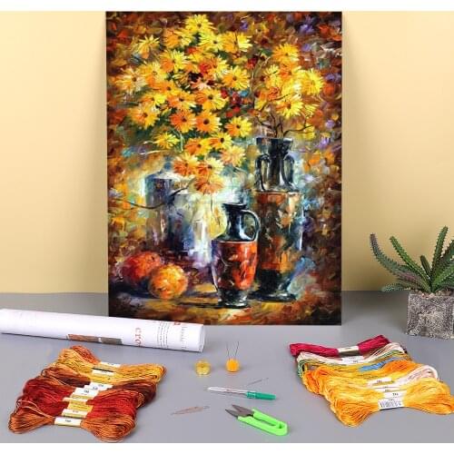 Greek Vases Pre-Printed 11CT Cross-Stitch Patterns DIY Embroidery DMC Threads Craft Knitting Hobby Handicraft Promotions