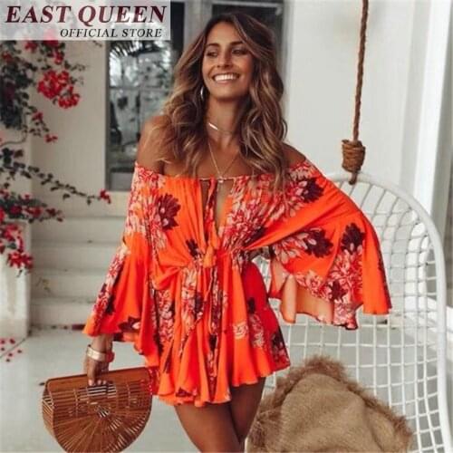 Combishort femme mexican boho chic hippie summer jumpsuit 2019 FF208 A