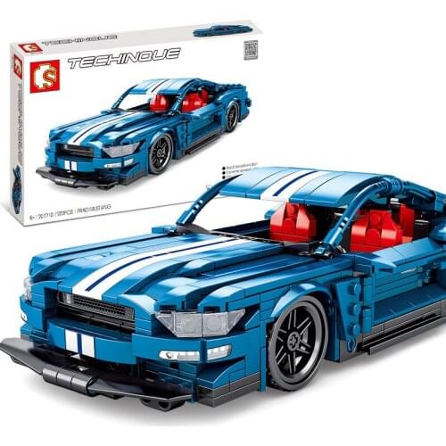 Cars Ornaments Technoical Super Car Sports Cars plastic Building Blocks Educational Childs Gifts High-Tech Model Toys 737 PCS